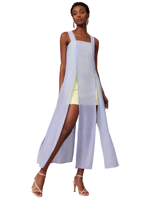 Square Neck Slit Dress