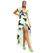 High Low Plunge Maxi Dress