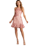 Satin Crossover Petal Dress