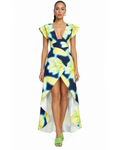 High Low Plunge Maxi Dress