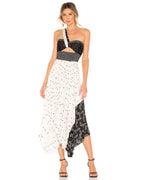 Mixed Printed Midi Dress