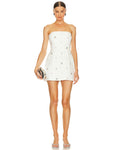 Elsie Embellished Dress In White