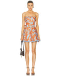 Christy Blue Leaf Dress