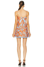 Christy Blue Leaf Dress
