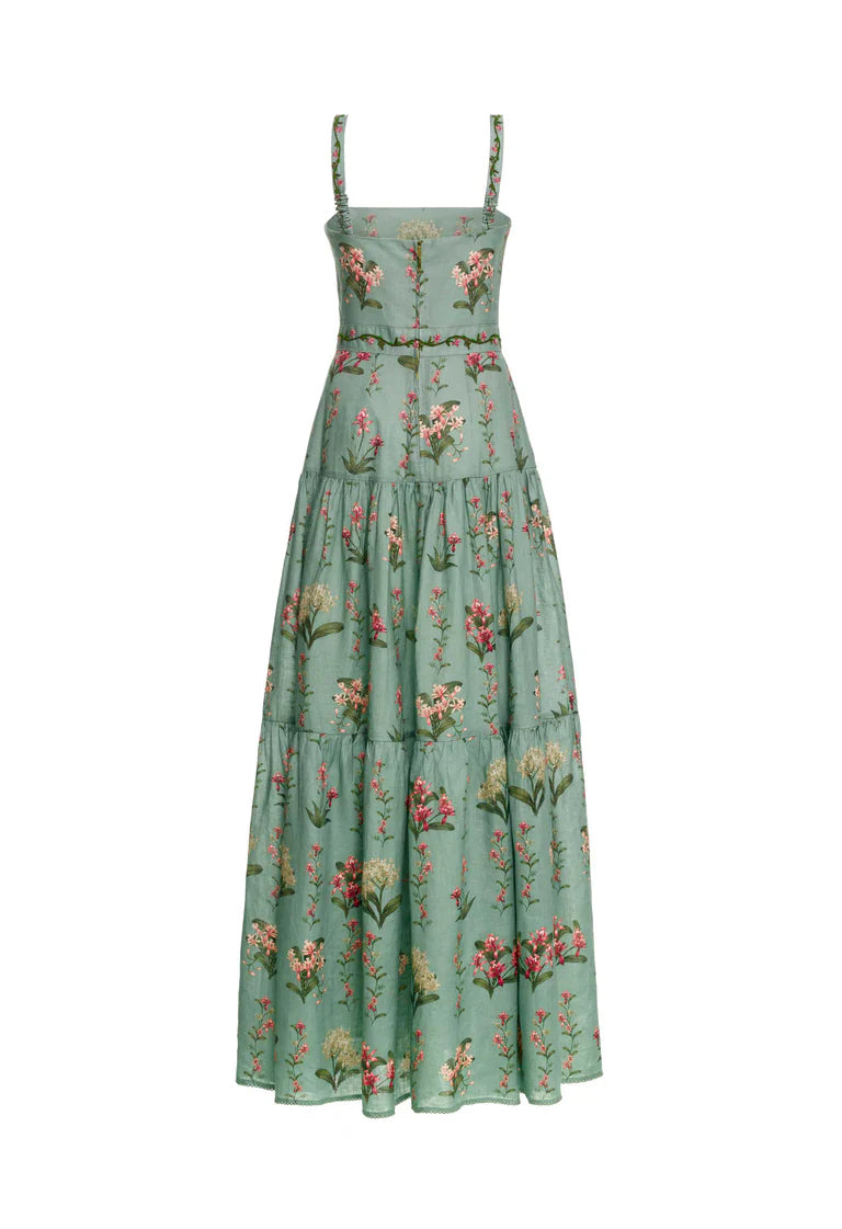lima maxi dress Lima Spaghetti Strap Tiered Maxi Dress in Orquidea