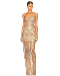 Giselle Maxi Dress In Gold