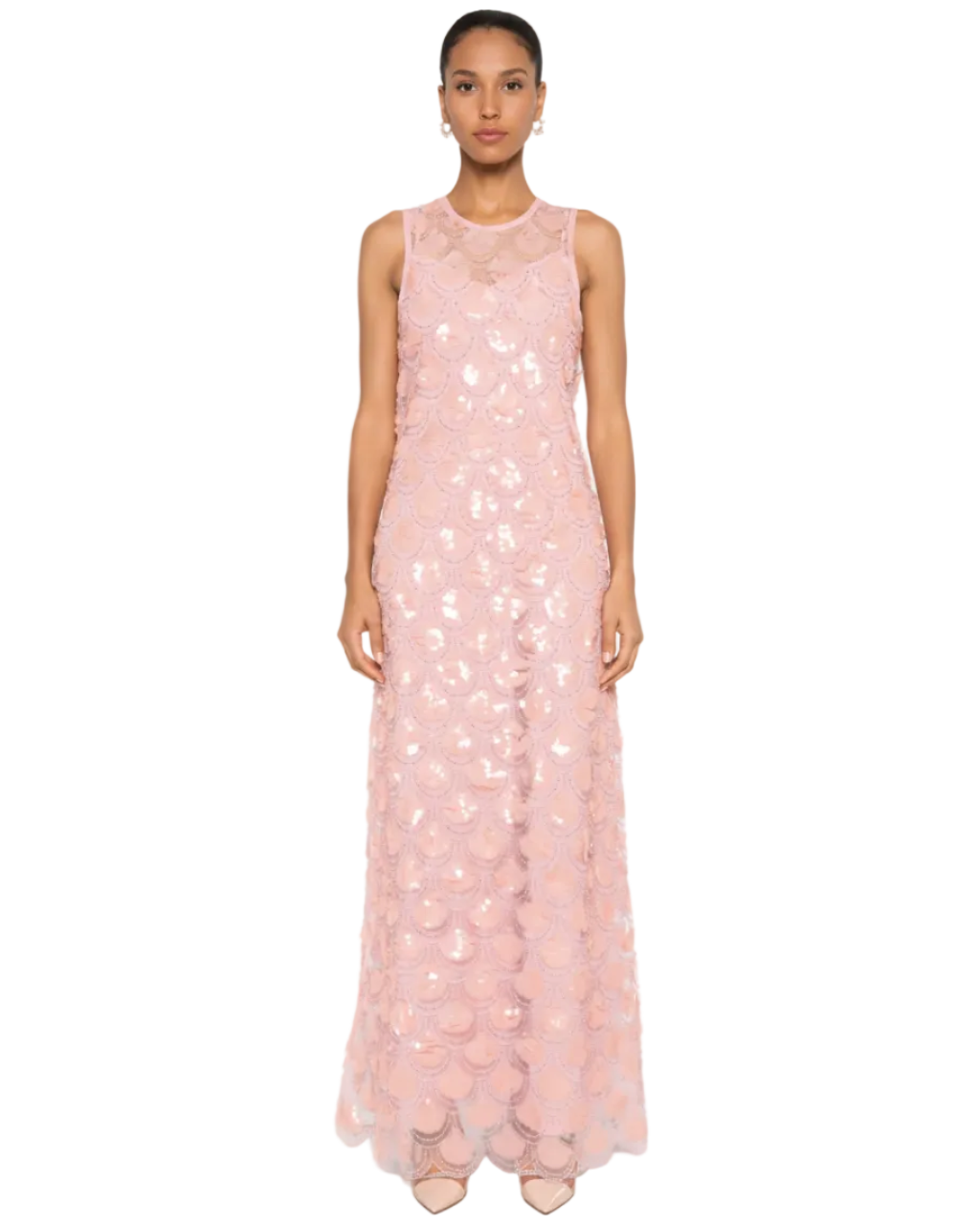 Embellished Sequin Gown