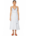 Check Linen Belt Dress