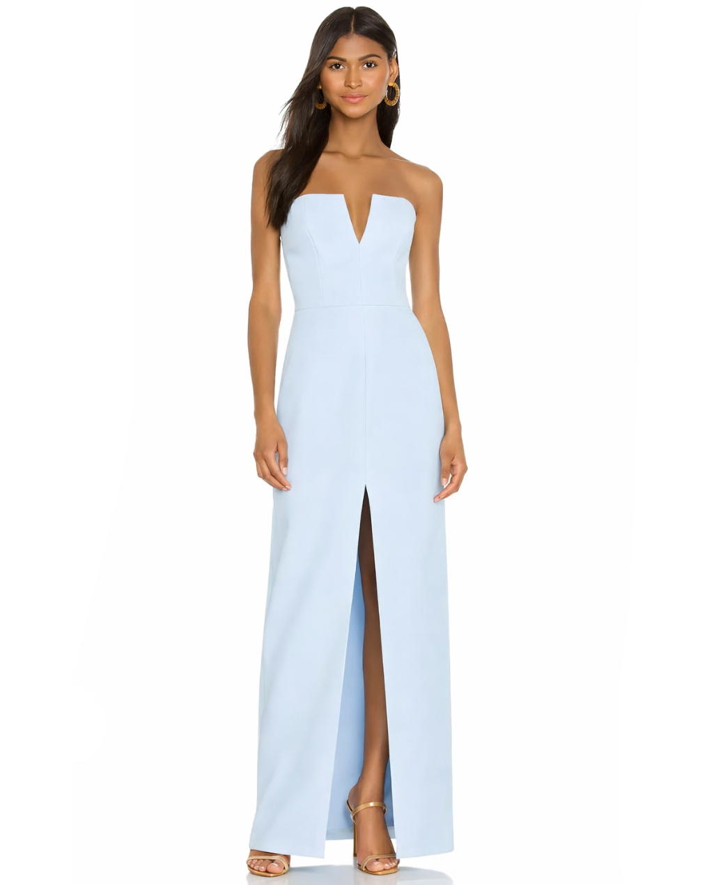 Crepe Blue Gown