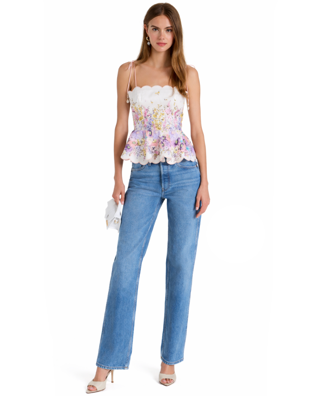 Jude Scalloped Linen Top