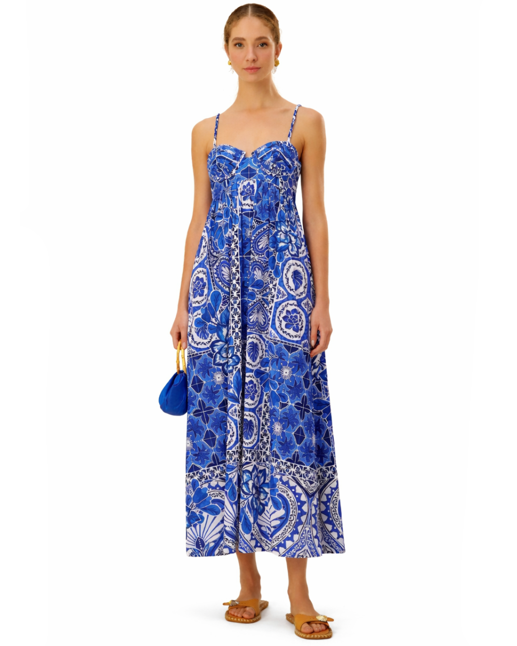 Blue Tile Maxi Dress