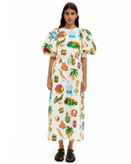 Samaki Puff Midi Dress