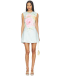 Harper Shift Dress In Baby Blue Floral
