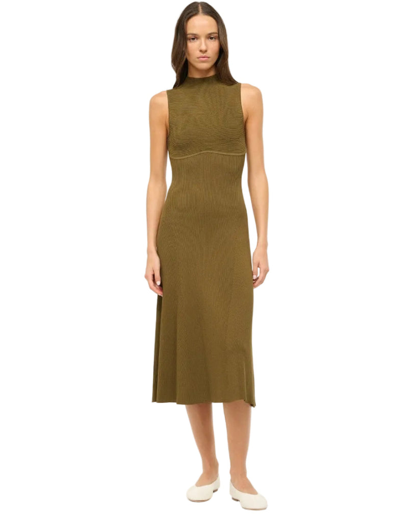 Malachite Knit Dress In Green