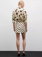 Poka Dot Satin Mini Skirt