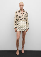 Poka Dot Satin Mini Skirt