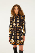 Black Bold Flowers Long Sleeve