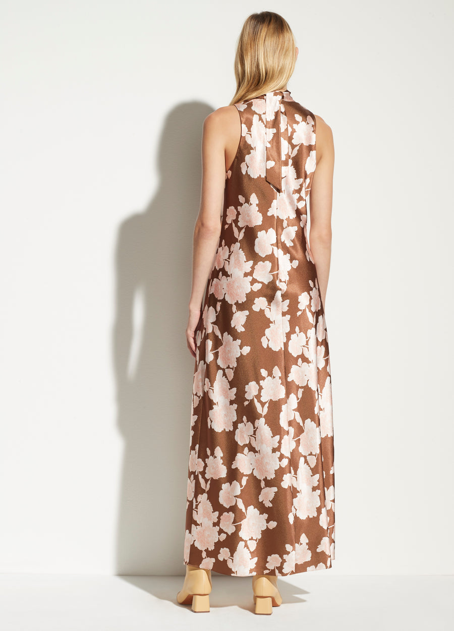 Tapestry Floral Turtle Neck Dress