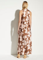 Tapestry Floral Turtle Neck Dress
