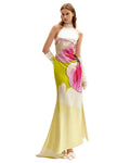 Olivia Halter Floral Gown