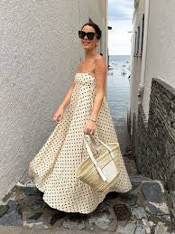 Strap Poka Dot Dress