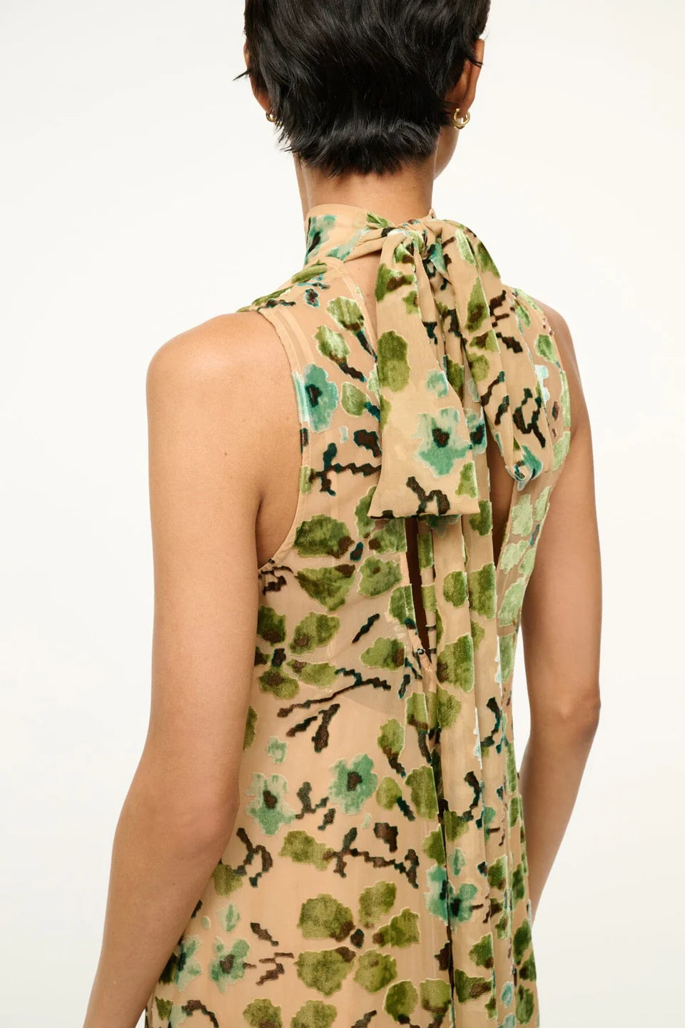 Albee Dress Moss Floral Tapestry