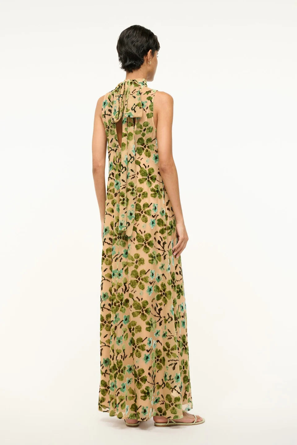 Albee Dress Moss Floral Tapestry