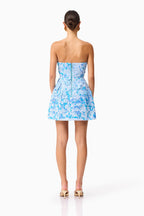 Roseate Mini Dress in Blue