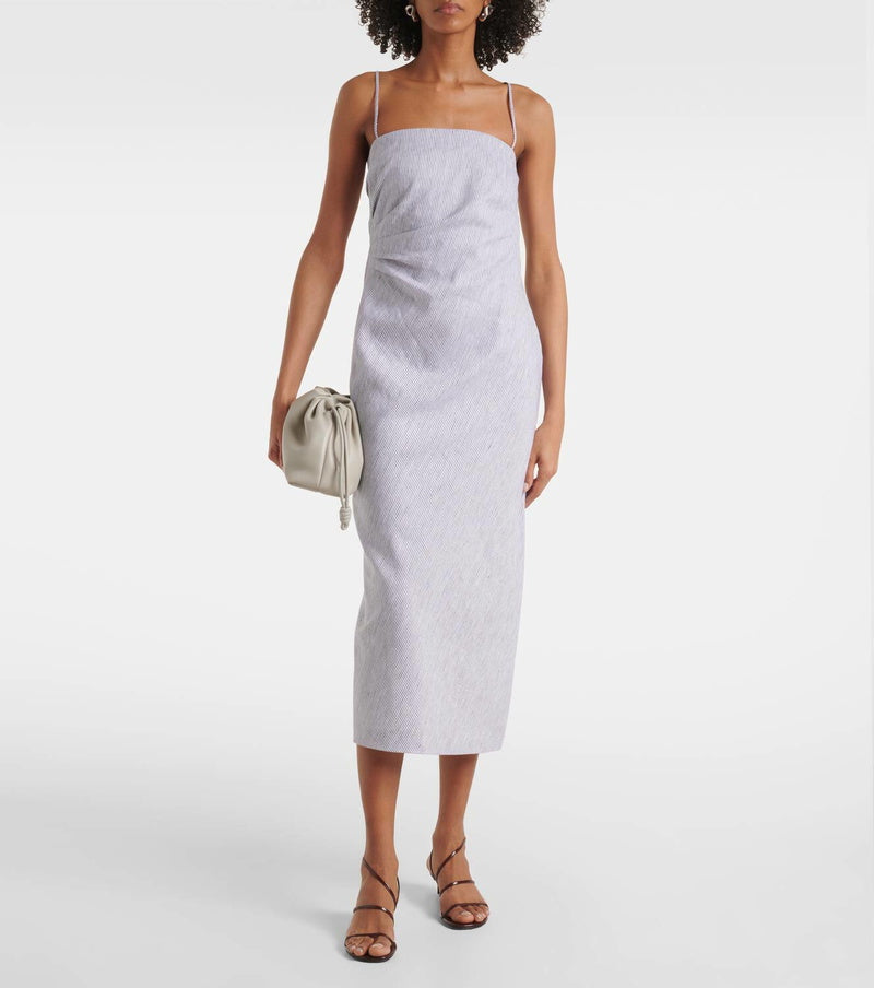 Cotton and Linen Midi Dress