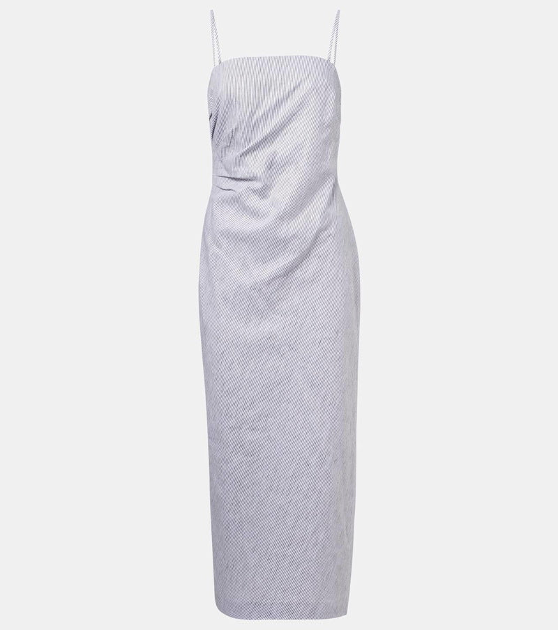 Cotton and Linen Midi Dress