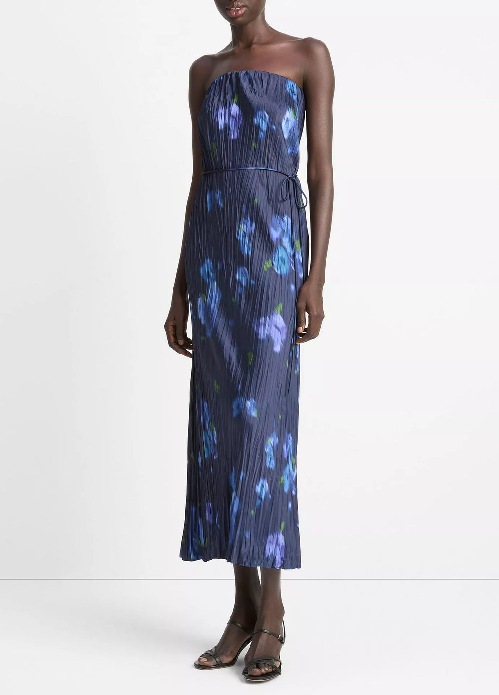 Poppy Blur Crushed Satin Dress