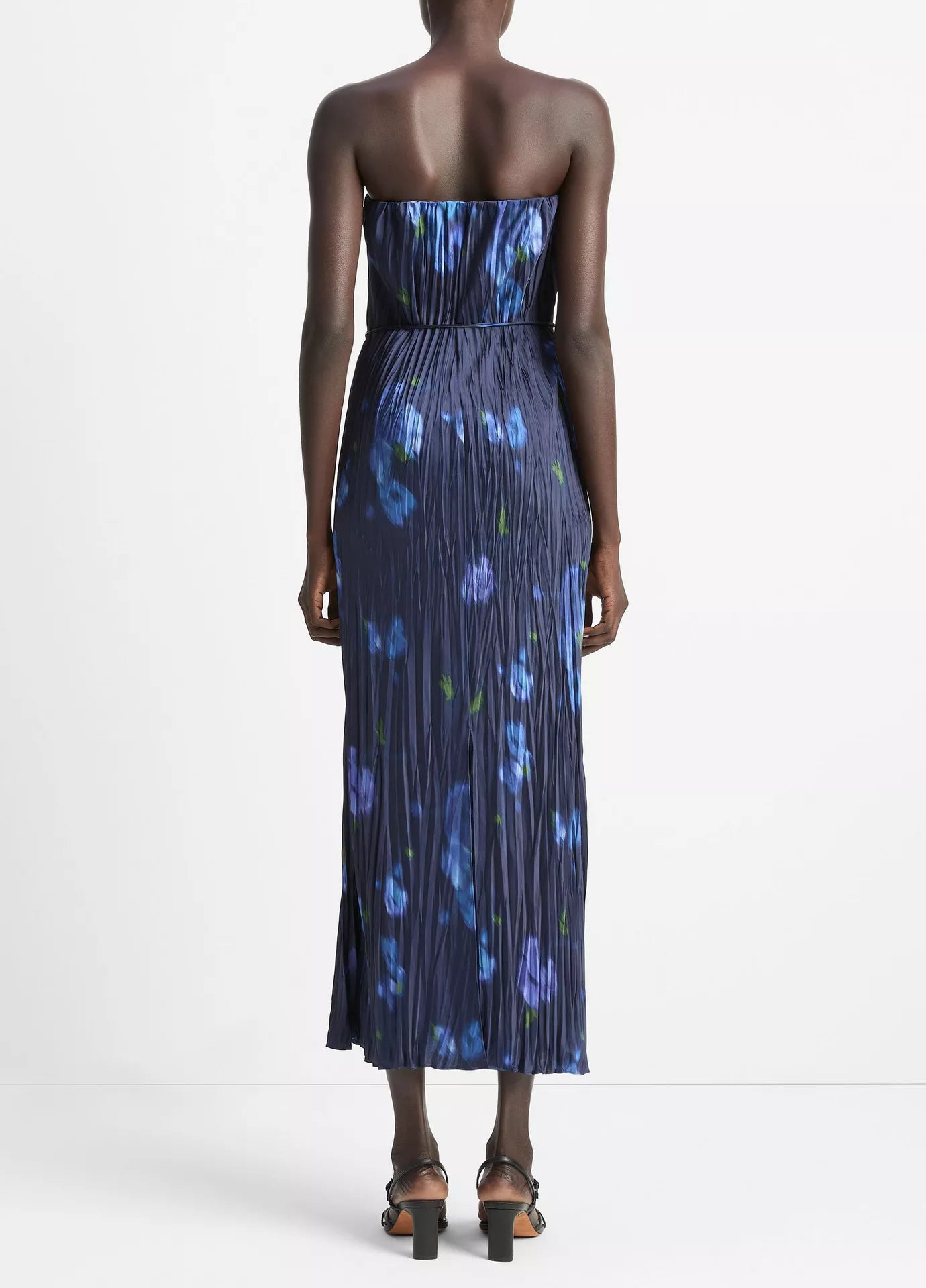 Poppy Blur Crushed Satin Dress