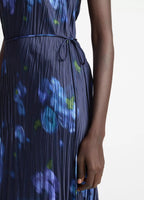Poppy Blur Crushed Satin Dress