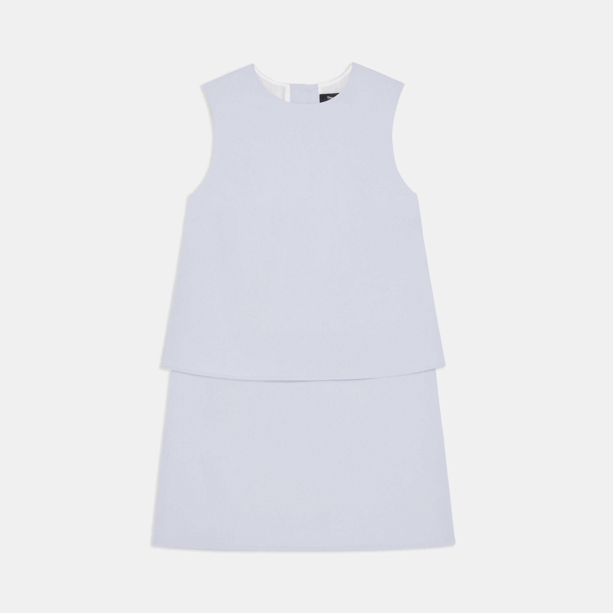 Layered Shift Dress In Cotton