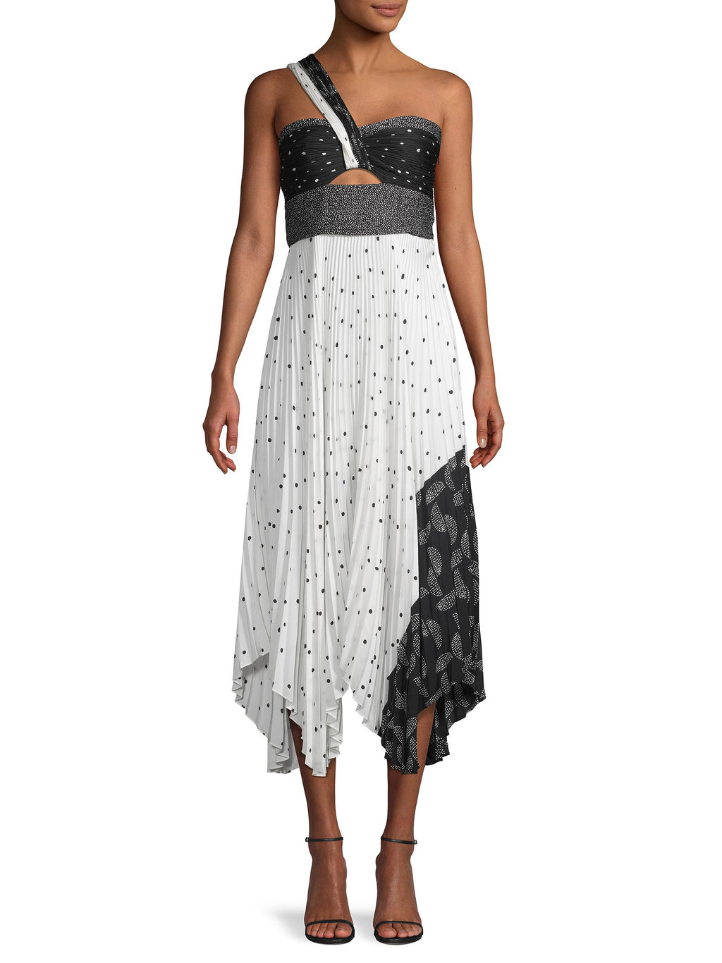 Mixed Printed Midi Dress