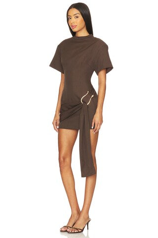 Martini Mini Dress In Chocolate