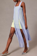 Square Neck Slit Dress