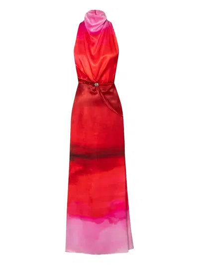 Cara Draped Satin Dress