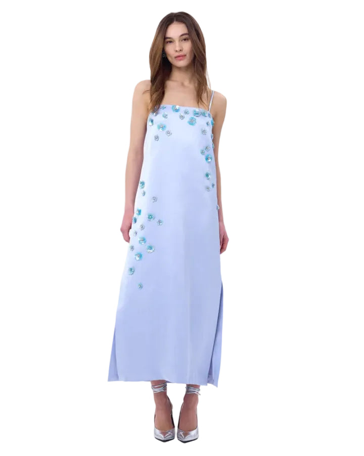daisy dress blue Buy Pour Moi Blue Daisy Shirred Bodice Short Sleeve Midi Dress from Next USA