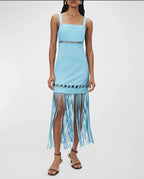 Effy Sateen Dress In Capri
