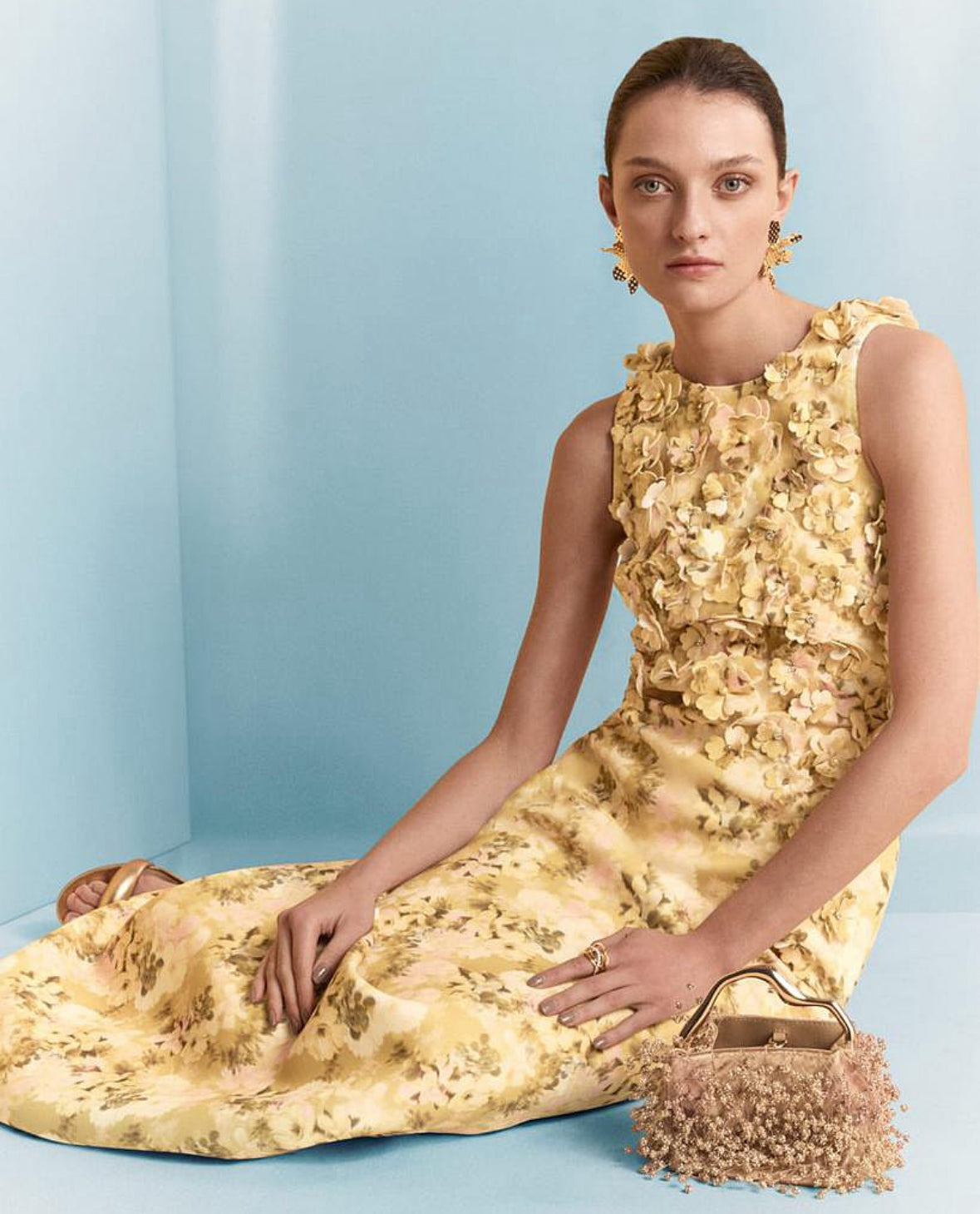 Floral Print Trumpet Dress