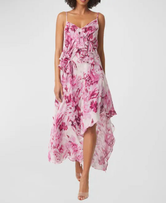 Greta Ruffle Chiffon Midi