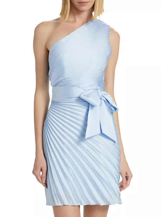 Estie Satin Pleated Dress