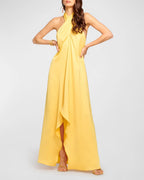 Carey Satin Halter Dress