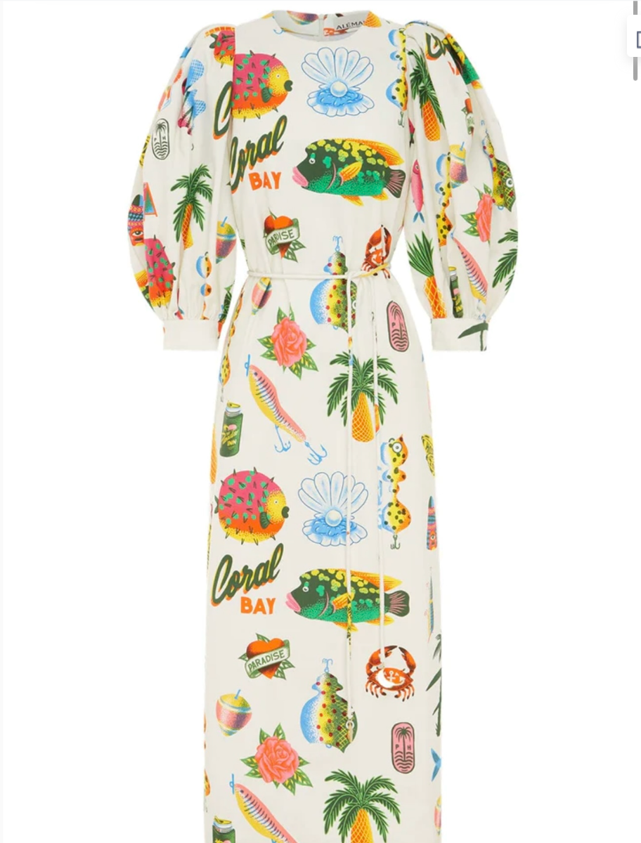Samaki Puff Midi Dress