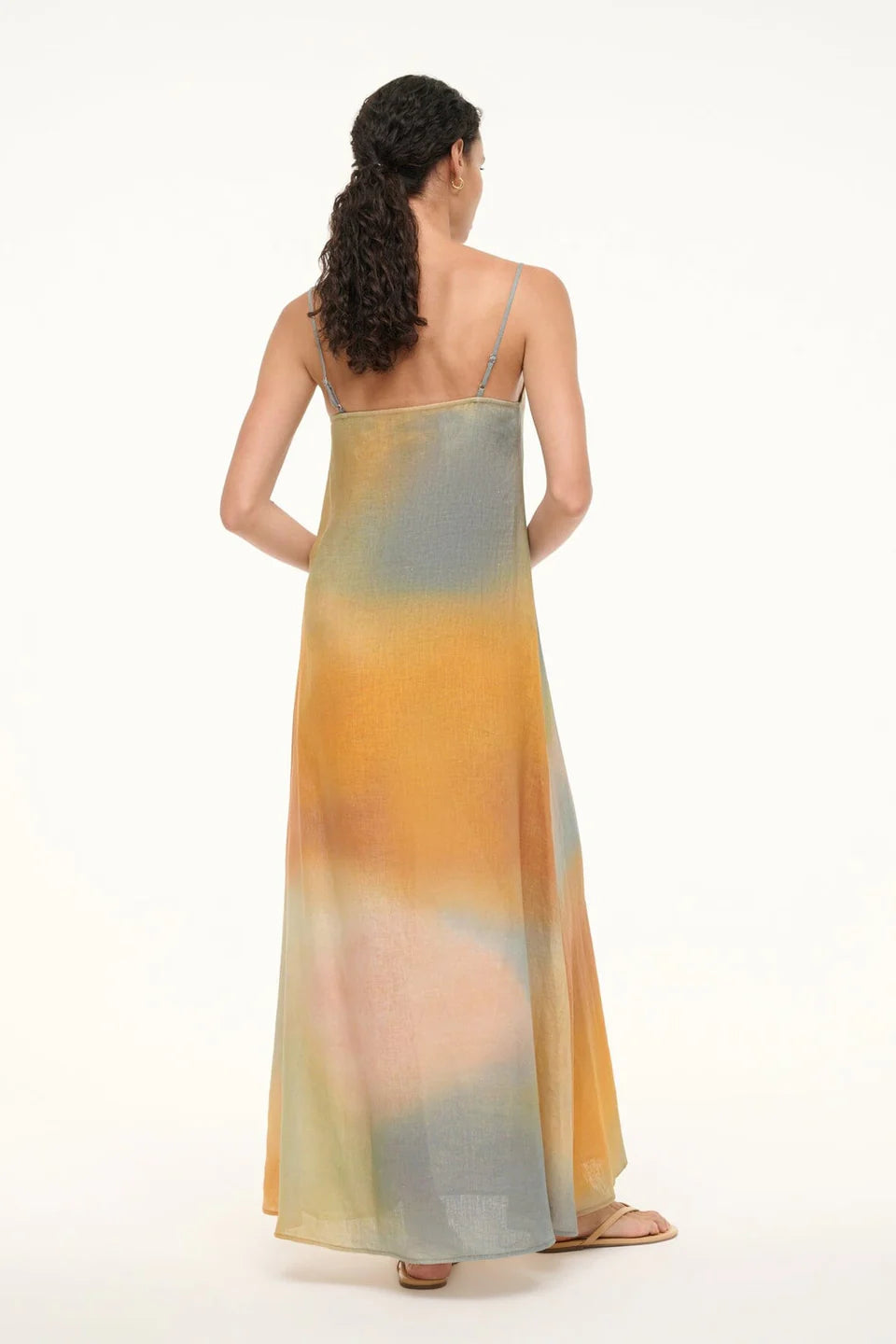 Laura Linen Dress Pastel Clouds