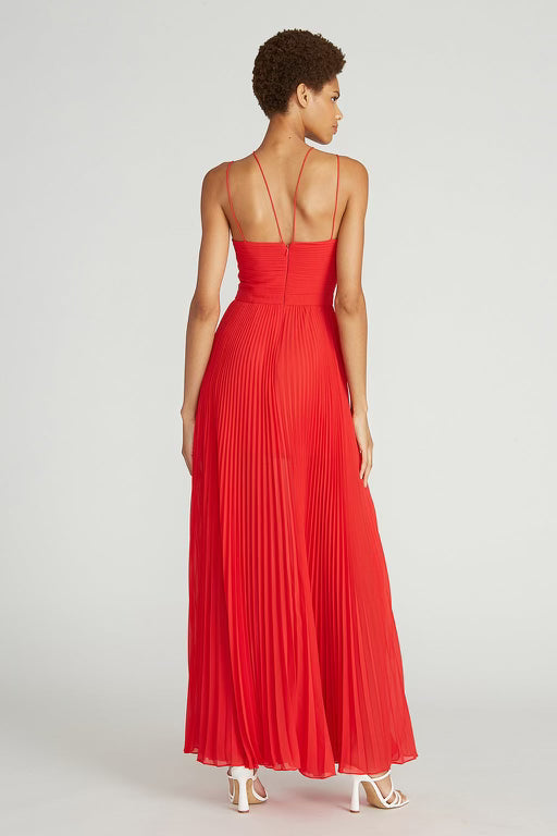 Lana Pleated Cutout Gown