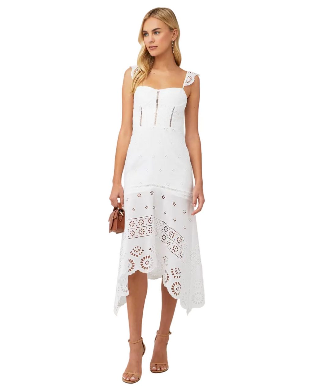 Irma Eyelet White Maxi