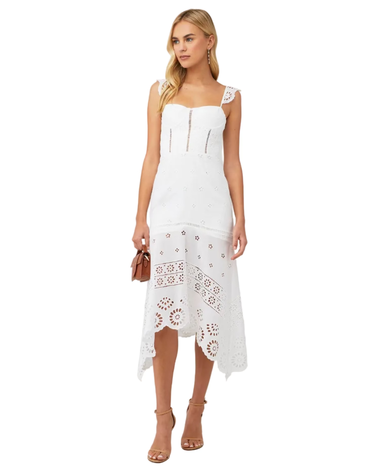 Irma Eyelet White Maxi