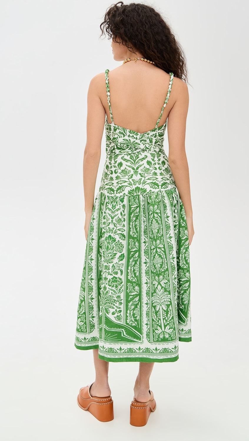 Delicate Tapestry Midi Dress